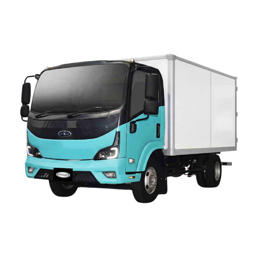 Qingling EQ2 electric truck fitted with an enclosed cargo box body